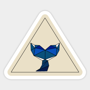 Geometric whale fin Sticker